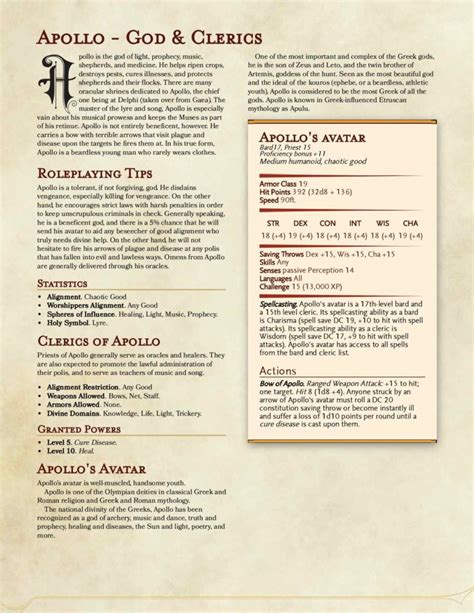 dnd 5e cleric gods.